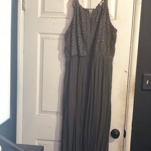 Nice olive green long dress !